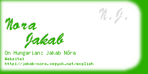 nora jakab business card